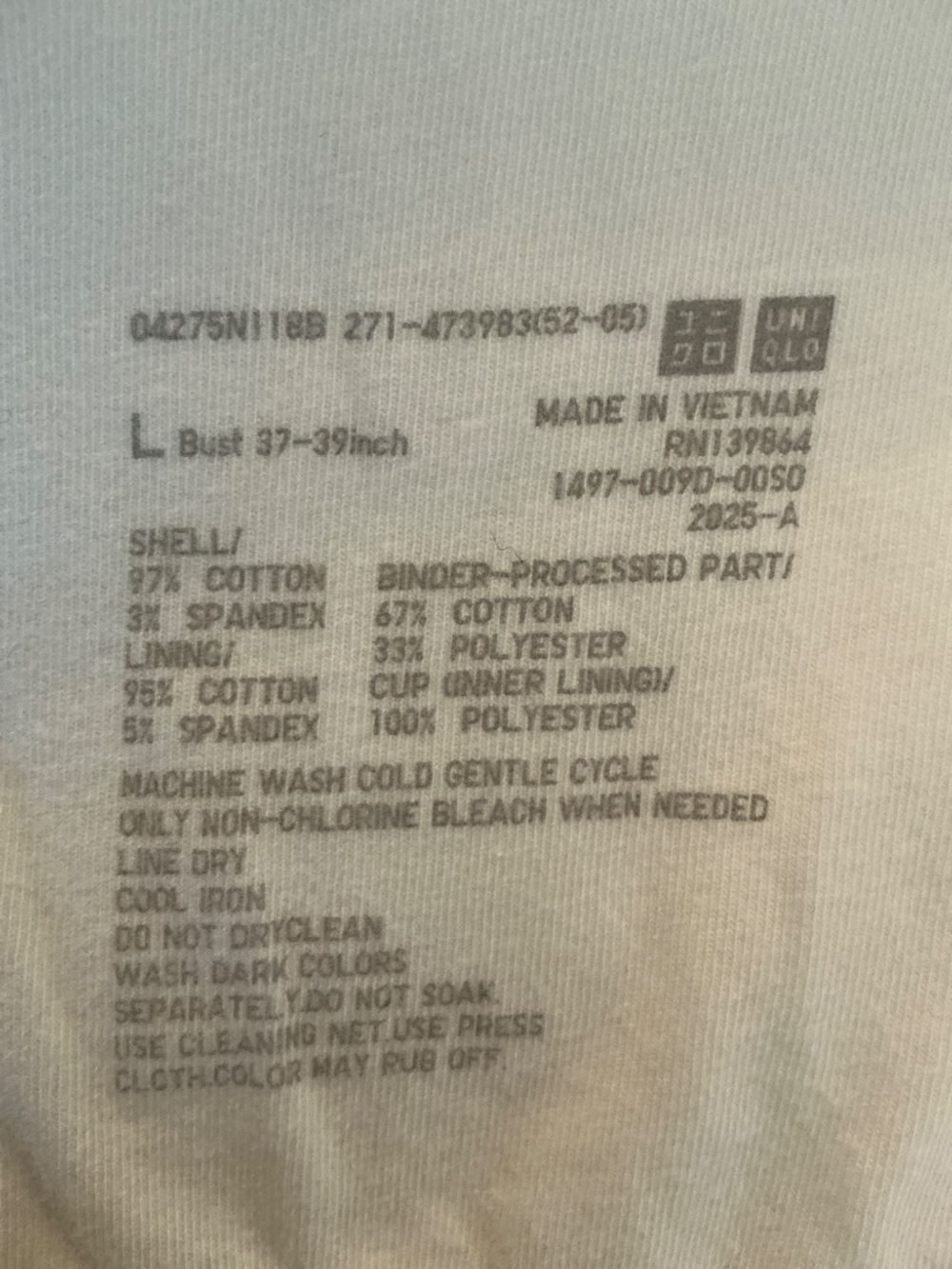 Uniqlo Ribbed Cropped Bra Top - Picture 7 of 7